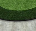 All Around 7'7" Round Area Rug Green