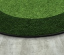 All Around 7'7&quot; Round Area Rug Green