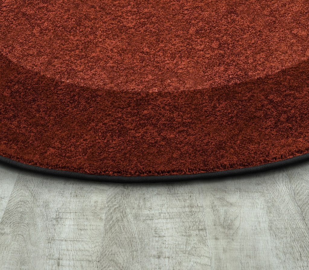 All Around 7'7&quot; Round Area Rug Red