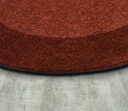 All Around 7'7" Round Area Rug Red