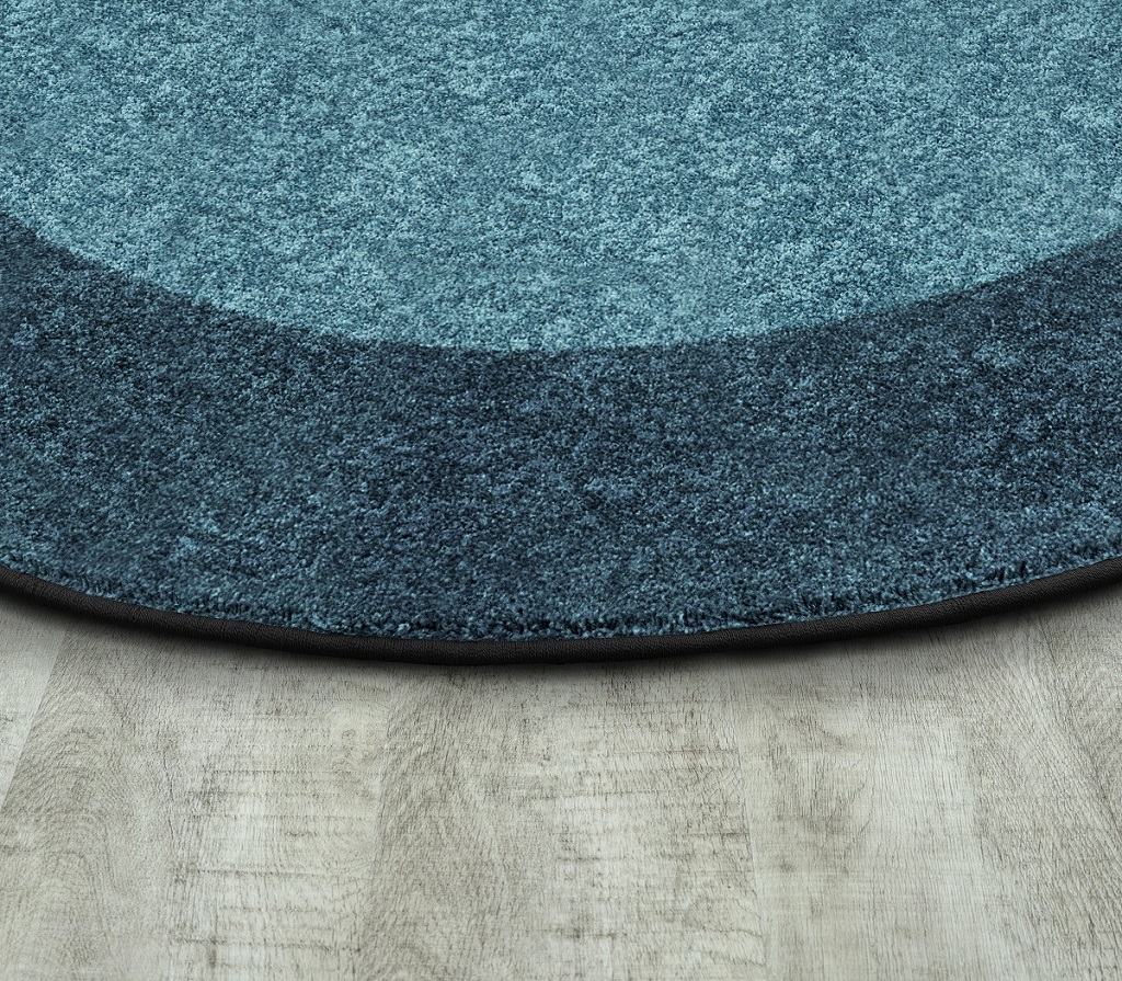 All Around 7'7&quot; Round Area Rug Teal