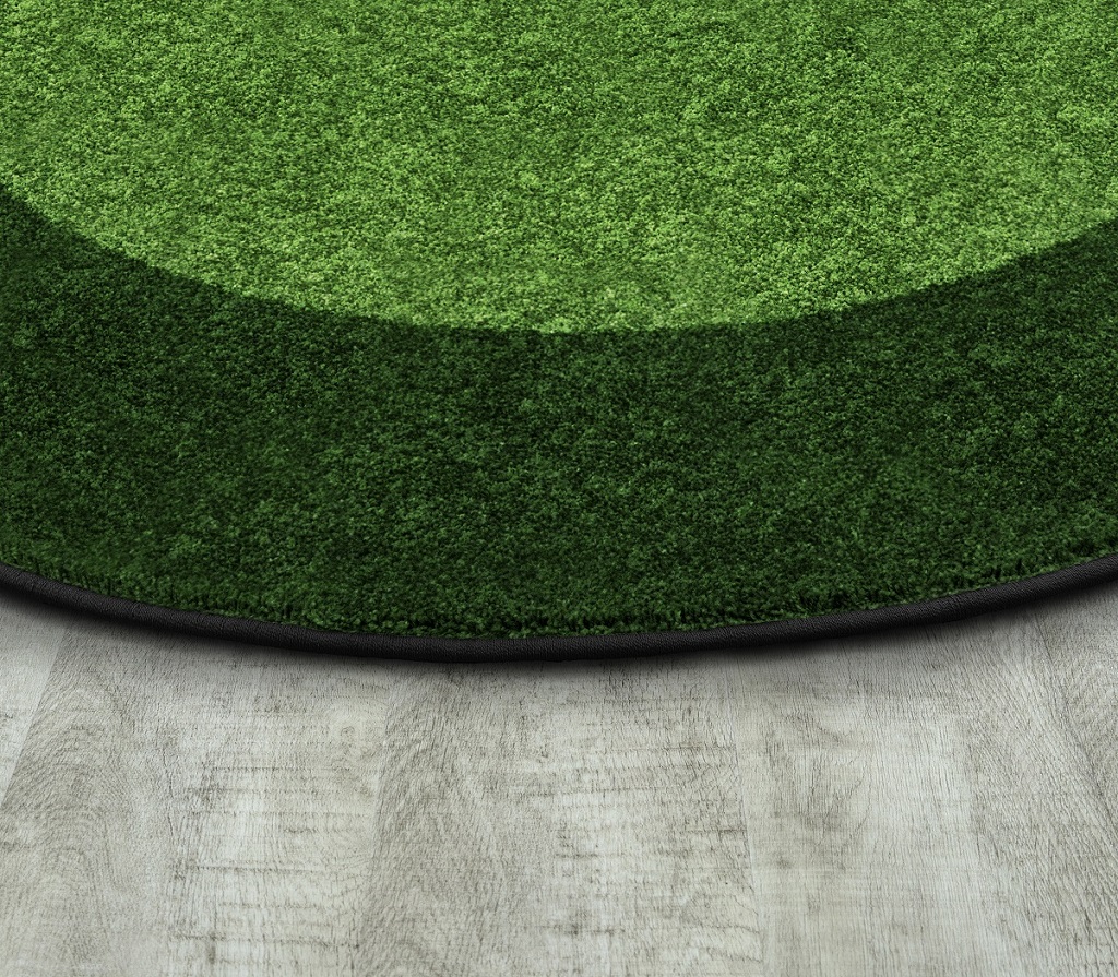 All Around 7'8" x 10'9" Oval Area Rug Green