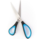 Stainless Steel Scissors with Cushion Grip Handle, 8-1/4&quot; Straight, Blue/Black