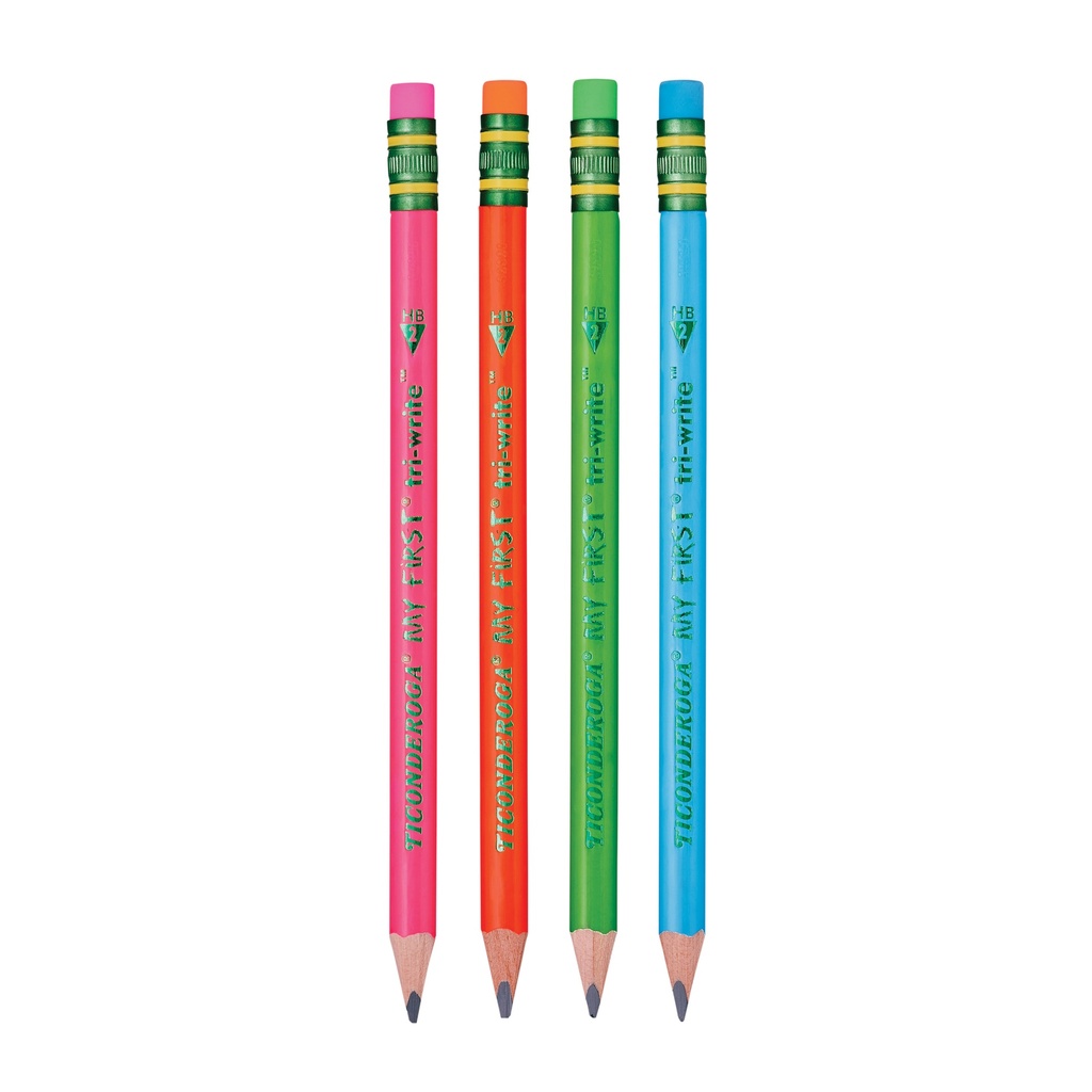 My First® Tri-Write™ Wood-Cased Pencils, Neon Assorted, 12 Count