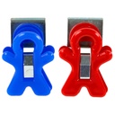 Magnet Man Magnetic Clip, Assorted Colors, Pack of 10