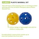Plastic Baseballs Set of 6