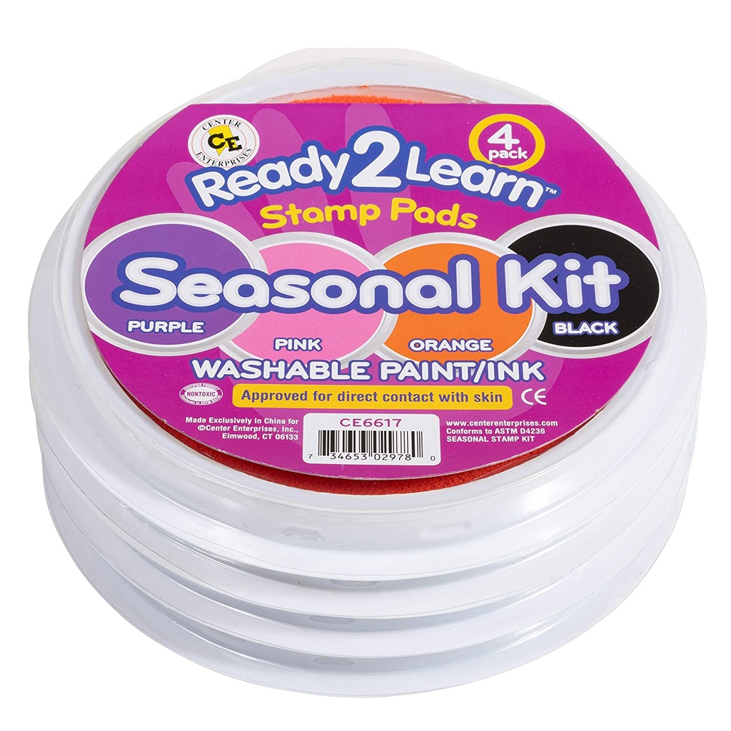 4ct Seasonal Jumbo Circular Washable Stamp Pads