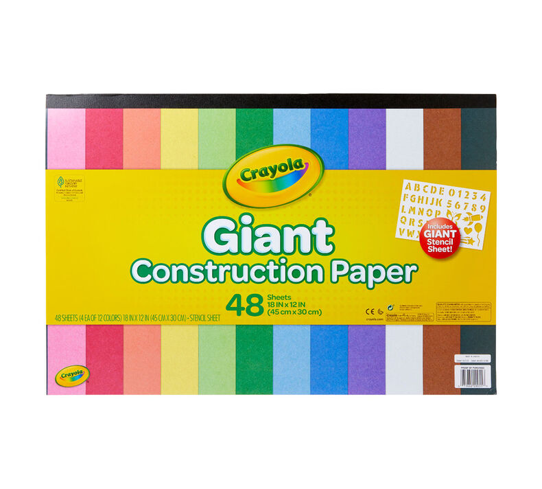 Crayola Giant Construction Paper with Stencil Sheet