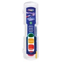 Metallic 8 Color Washable Watercolors Set with Brush 6ct