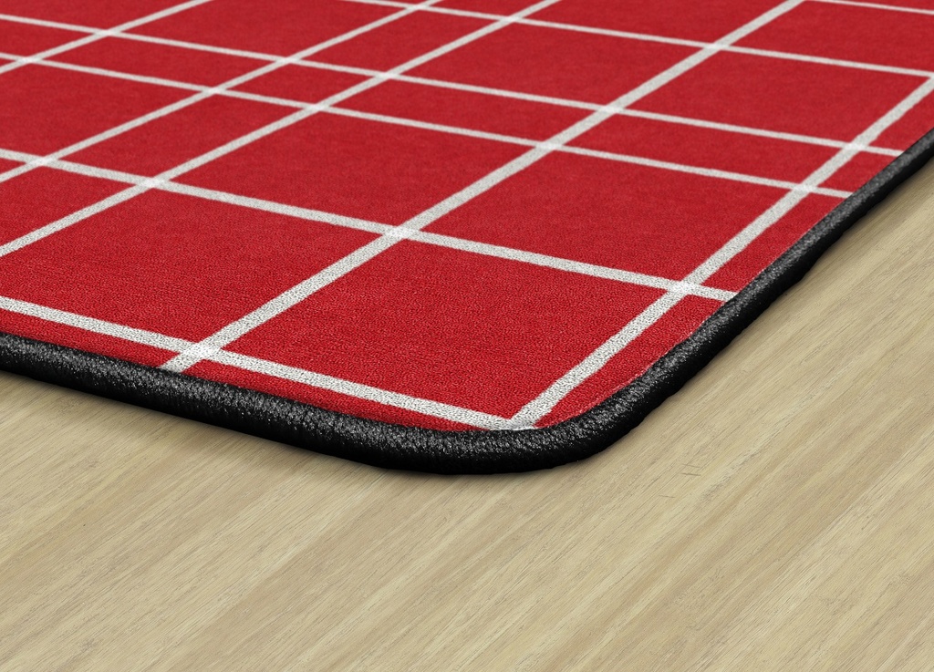 Red Check 4' X 6' Rectangle