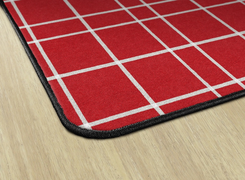 Red Check 4' X 6' Rectangle