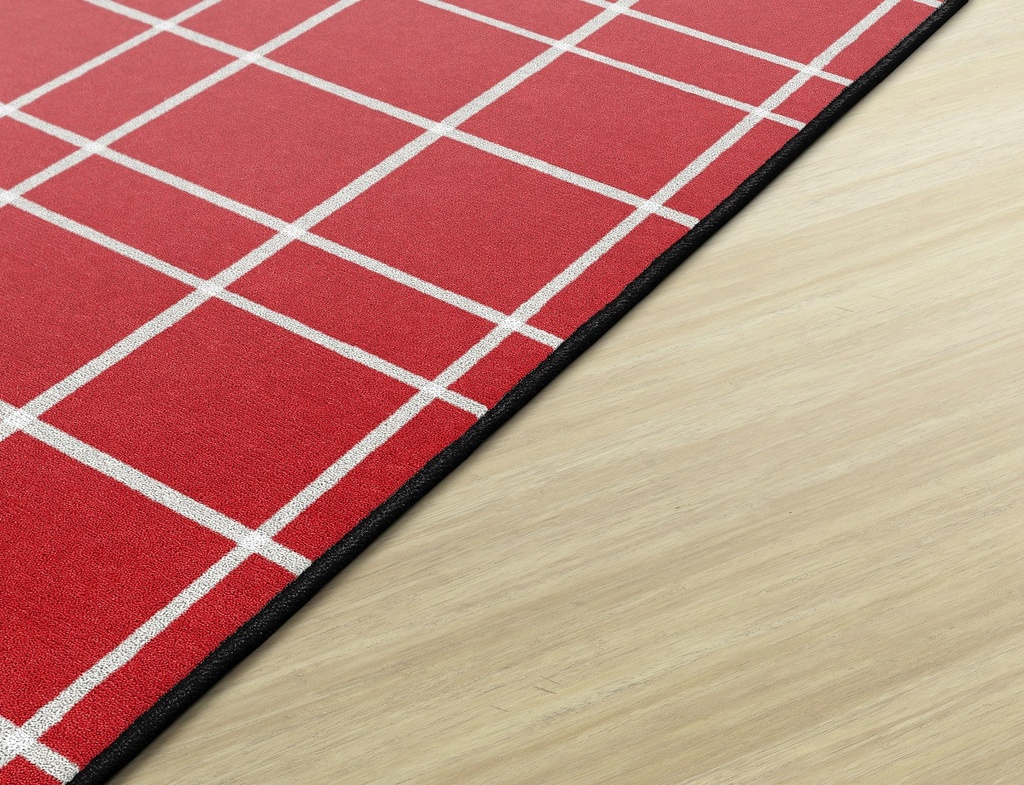 Red Check 4' X 6' Rectangle