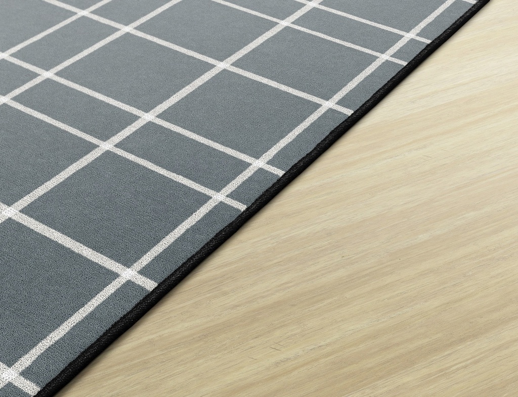 Gray Check 4' X 6' Rectangle Carpet