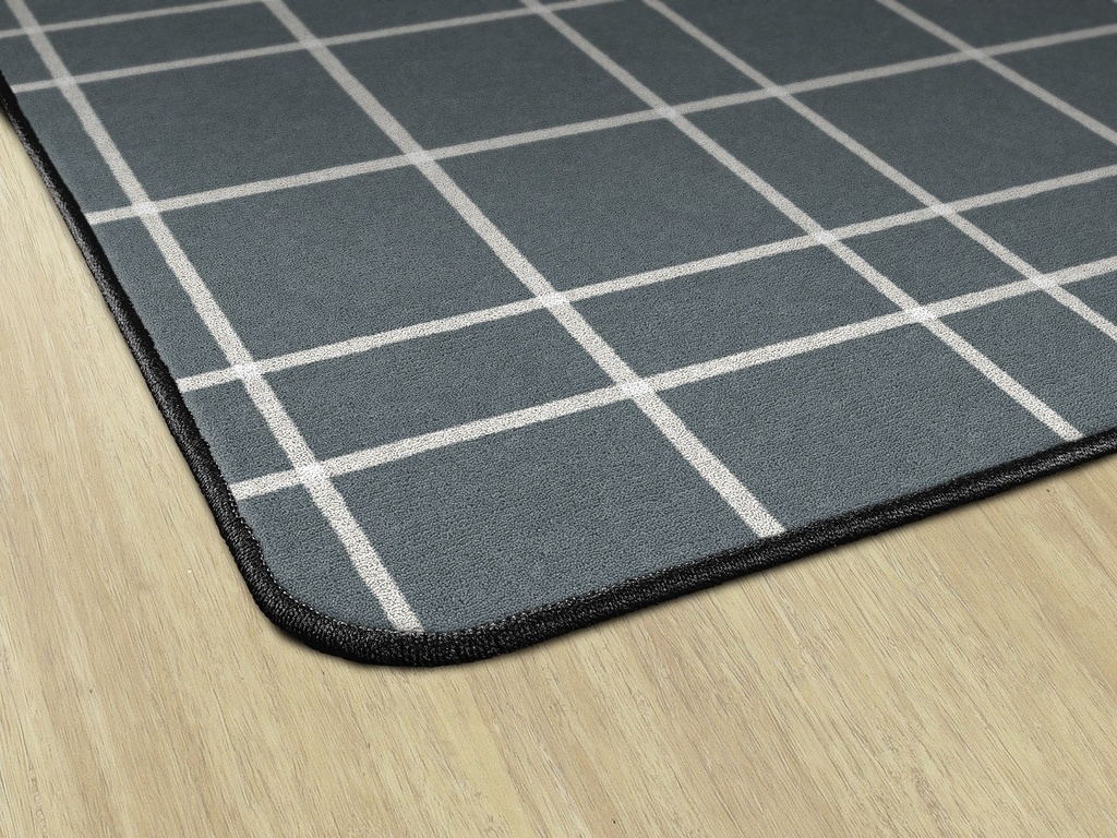 Gray Check 6' X 8'4 Rectangle Carpet