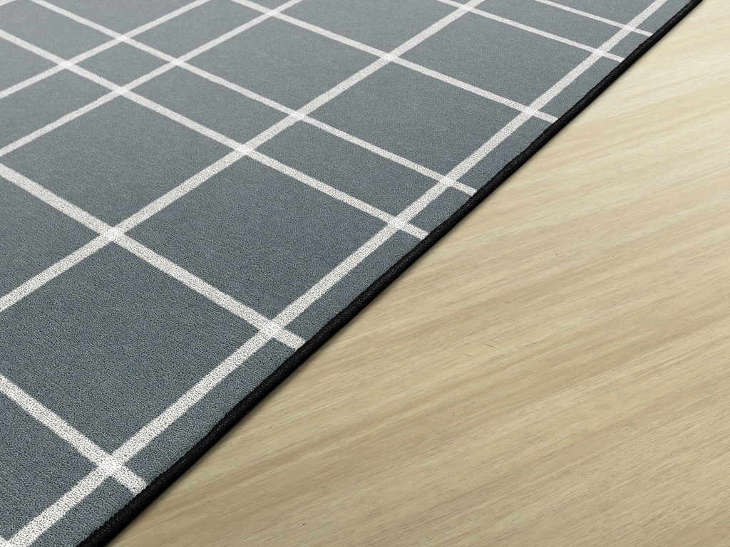 Gray Check 6' X 8'4 Rectangle Carpet