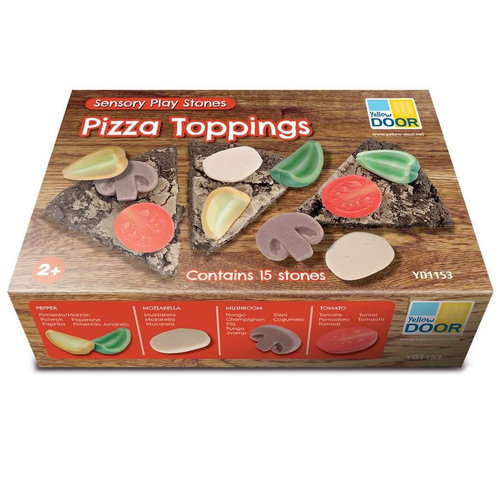 Pizza Toppings Sensory Play Stones