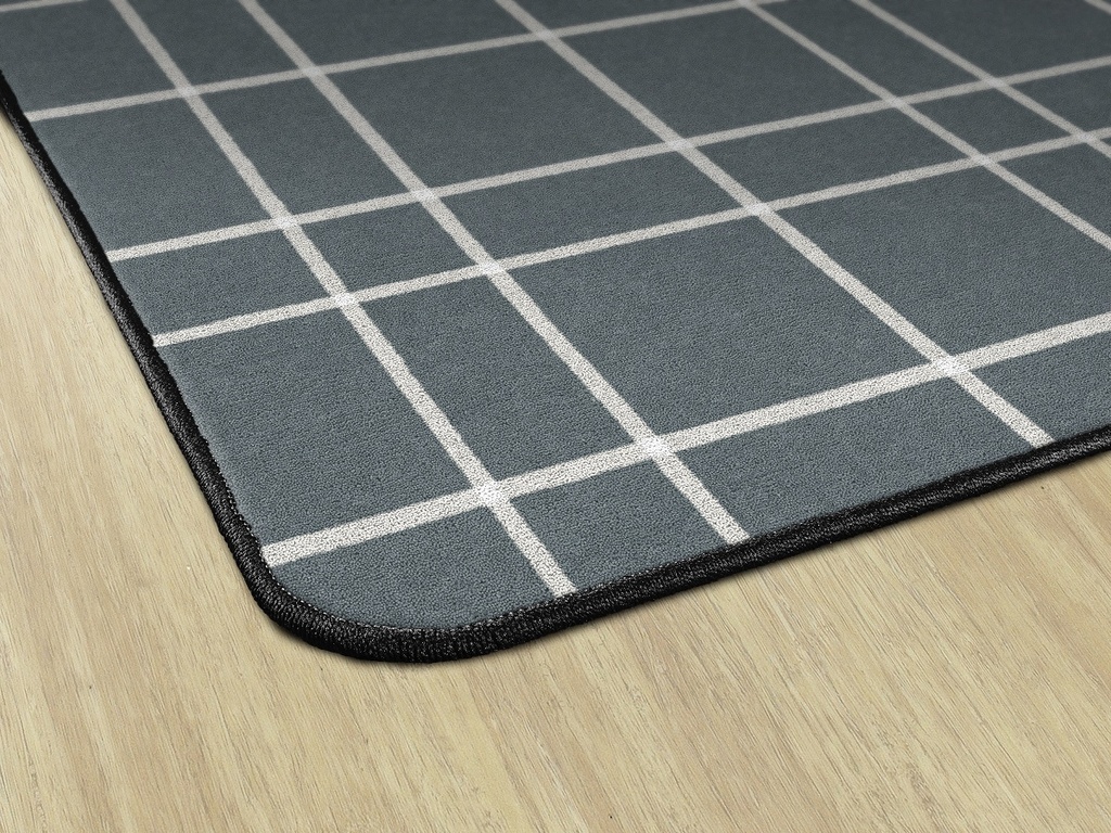 Gray Check 7'6" X12' Rectangle