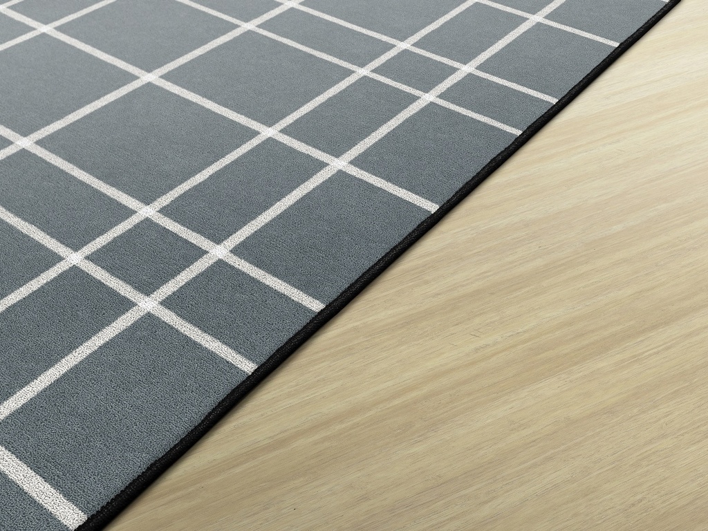 Gray Check 7'6" X12' Rectangle