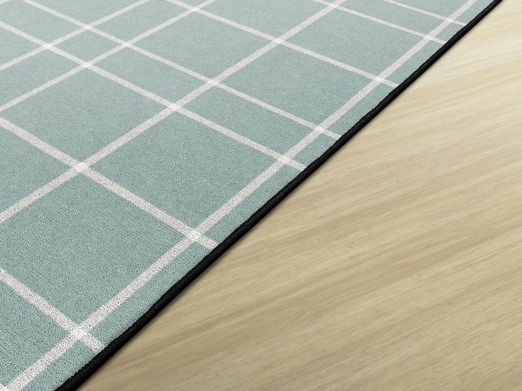 Blue Check 7'6" X12' Rectangle Carpet