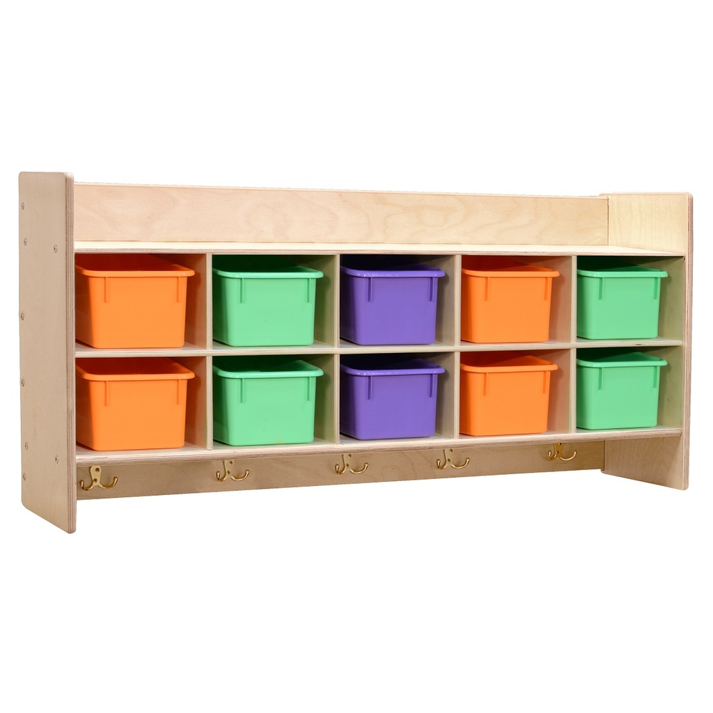 Contender Wall Hanging Storage With (10) Assorted Pastel Trays - Rta