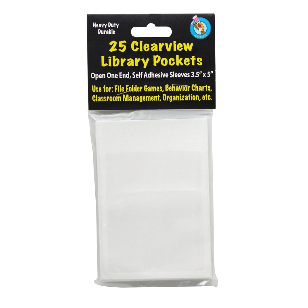 25ct Clearview Library Pockets