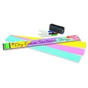 Dry Erase Sentence Strips, 3 Assorted Colors, 1-1/2" X 3/4" Ruled, 3" x 24", 30 Strips