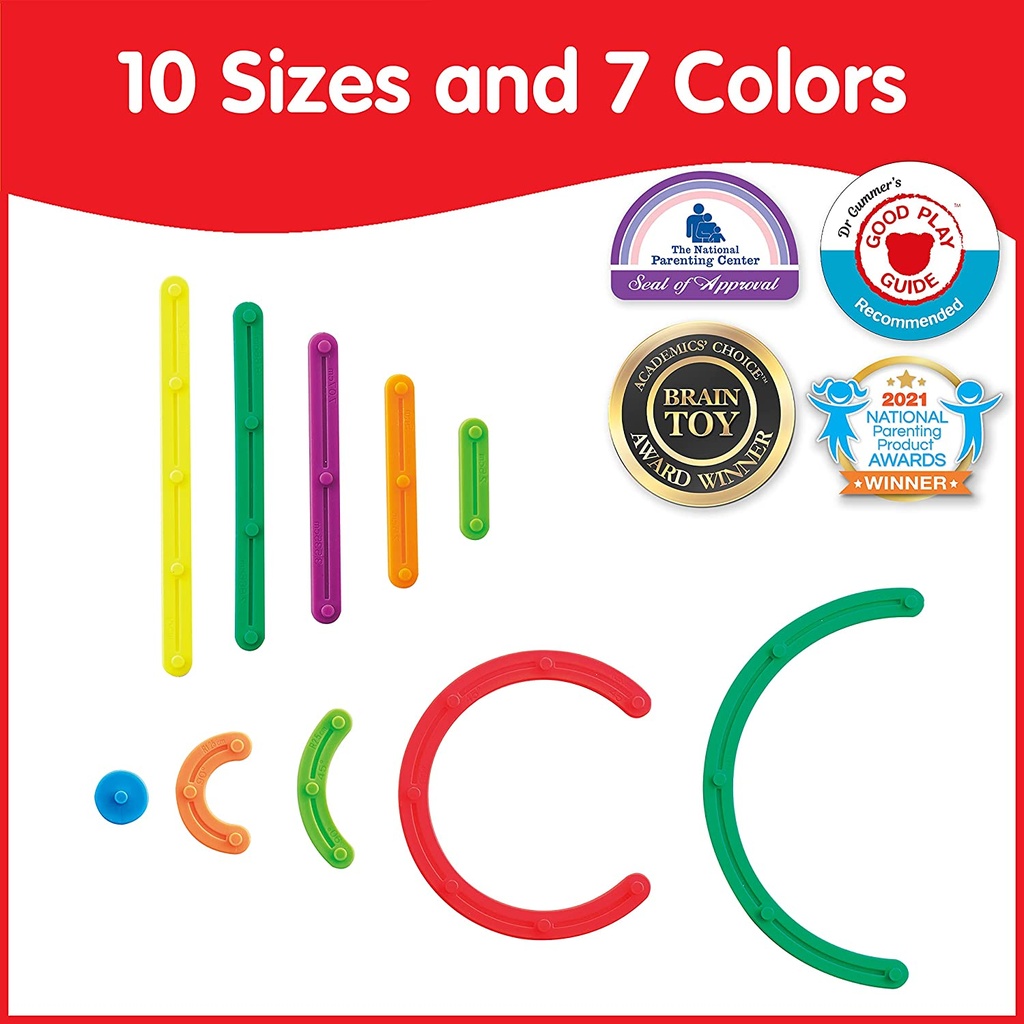 GeoStix Letter Construction Set - 200 Connecting Sticks - 50 Activities