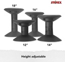 Storex Wiggle Stool Black height adjustable