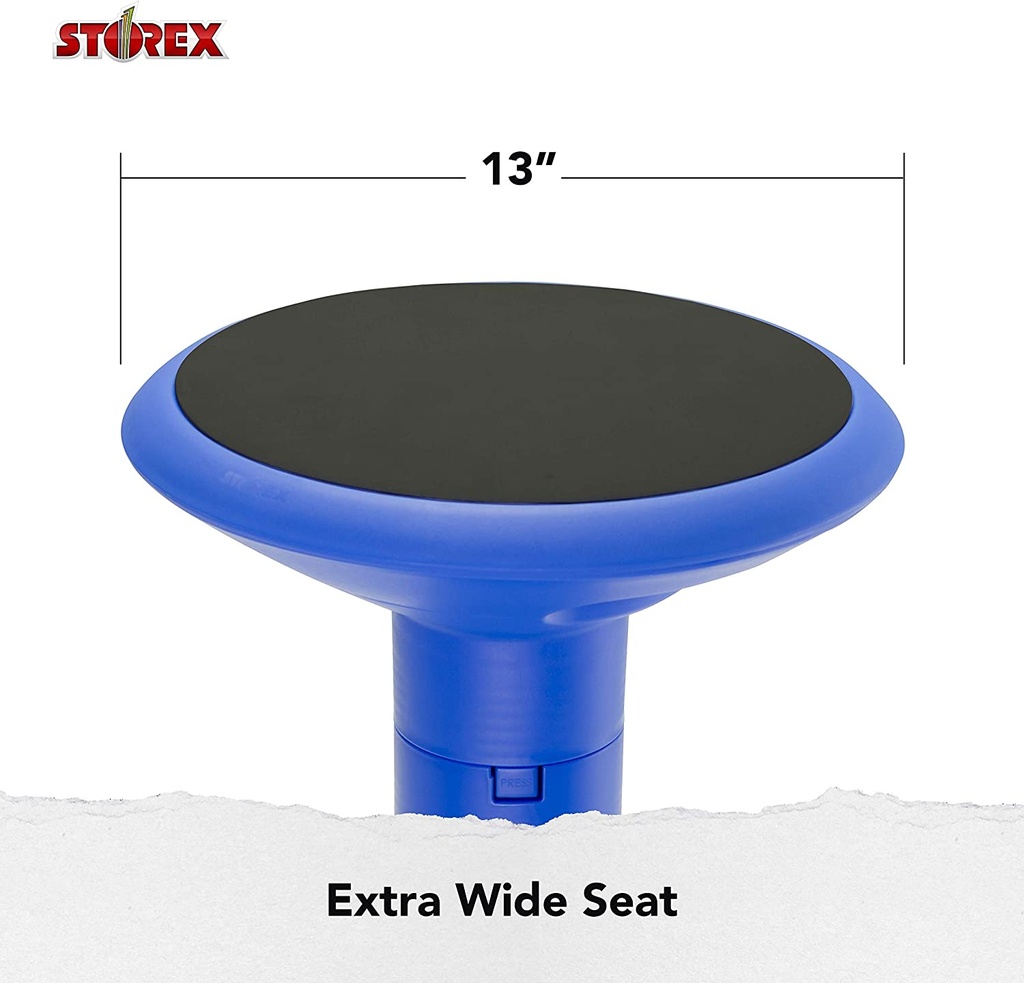 Storex Wiggle Stool Blue Wide Seat