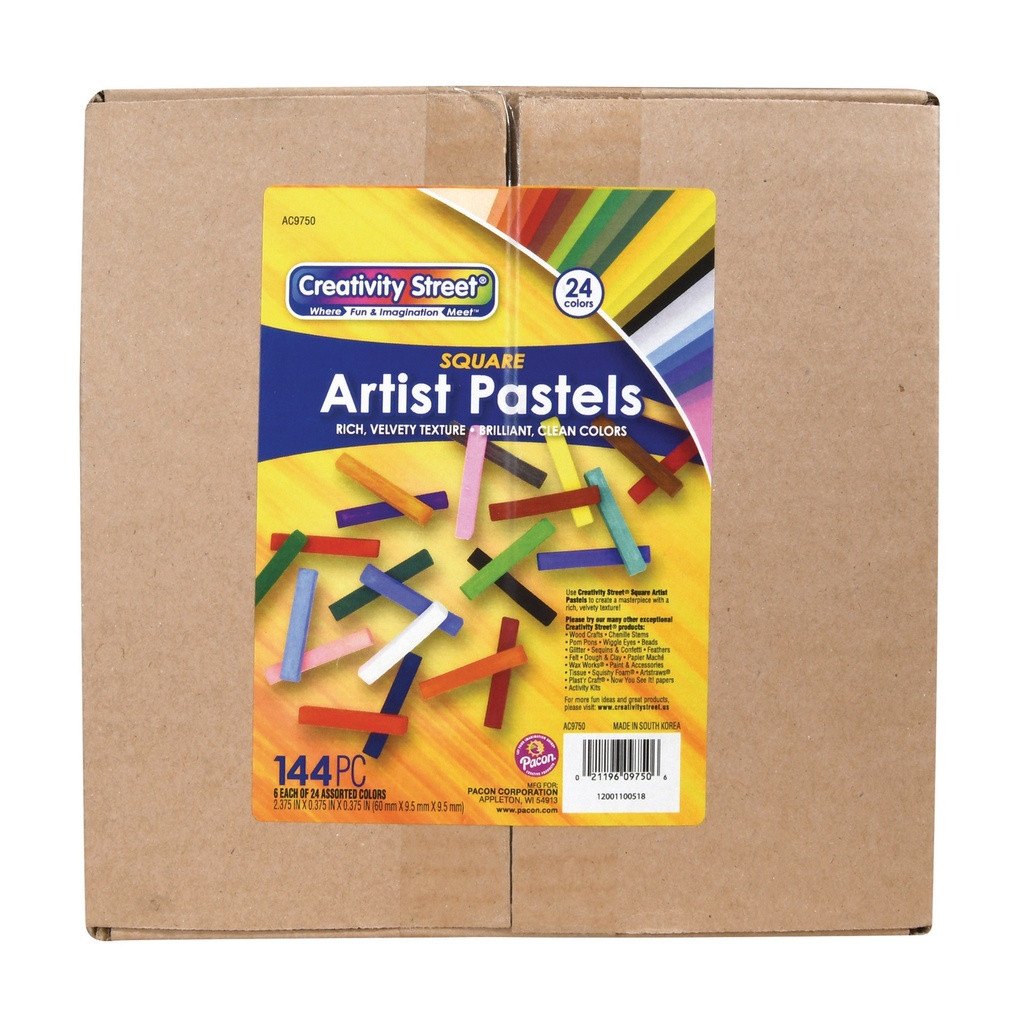 Square Artist Pastels 144 Pieces in 12 Colors
