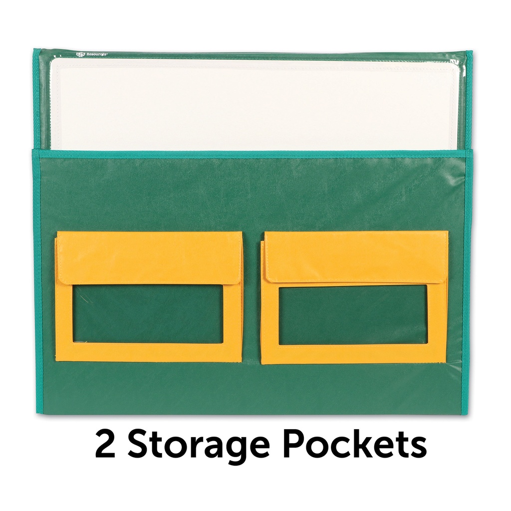 Write-On/Wipe-off Magnetic Demonstration Double-Sided Tabletop Pocket Chart
