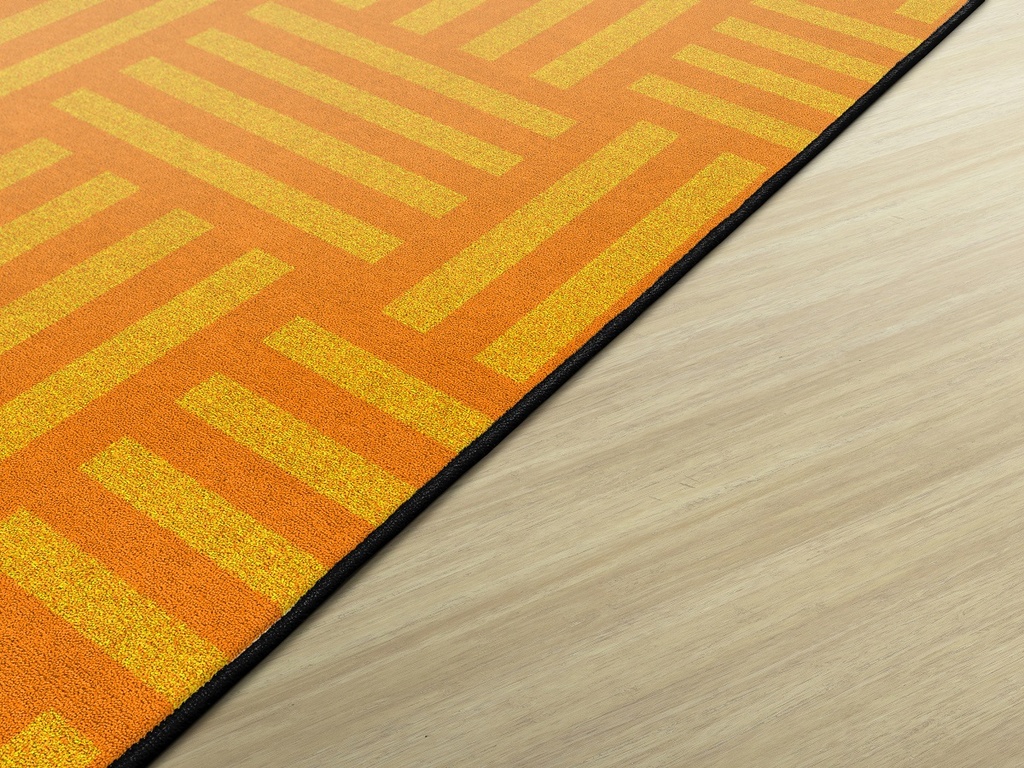Hashtag Tone On Tone Orange (Seats 30) 7'6x12 Rectangle