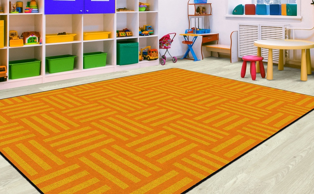 Hashtag Tone On Tone Orange (Seats 30) 7'6x12 Rectangle
