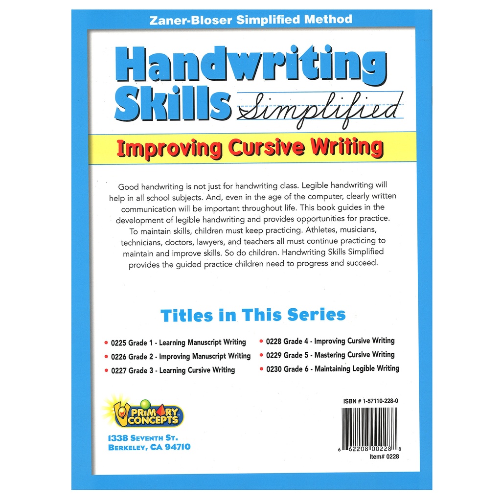Handwriting Skills Simplified Book