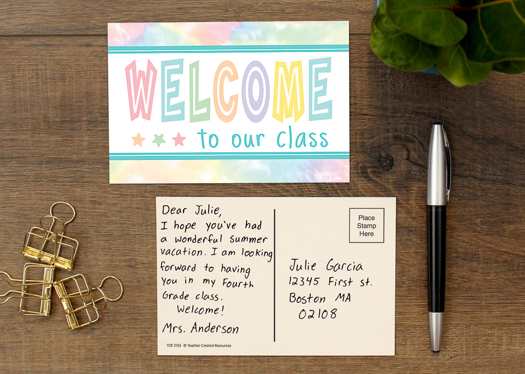 Pastel Pop Welcome Postcards, Pack of 30