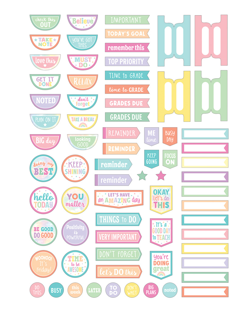 Colorful Planner Stickers - by TCR