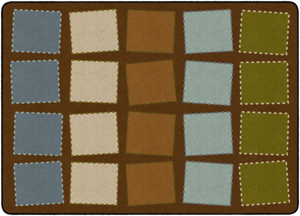 6ft x 8ft 4in Quilted Seating Rug Earth Tone