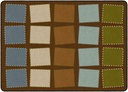 6ft x 8ft 4in Quilted Seating Rug Earth Tone