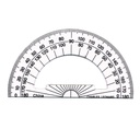 12 Count 4 inch Clear Plastic Protractors