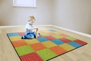 6ft x 8ft 4in Cozy Basketweave Blocks/Multi Carpet