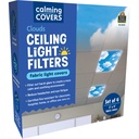 Calming Covers Ceiling Light Filters, 2' x 4', Clouds, Pack of 4_1