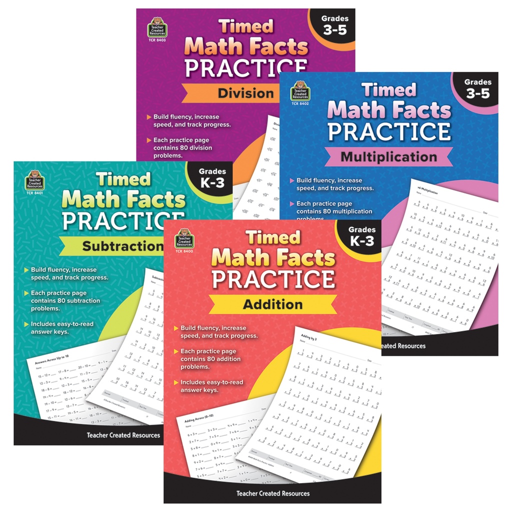 Timed Math Facts Practice: Addition, Subtraction, Multiplication & Division Set_1