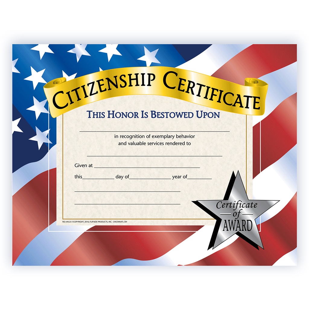 Citizenship Certificates Pack of 30_1