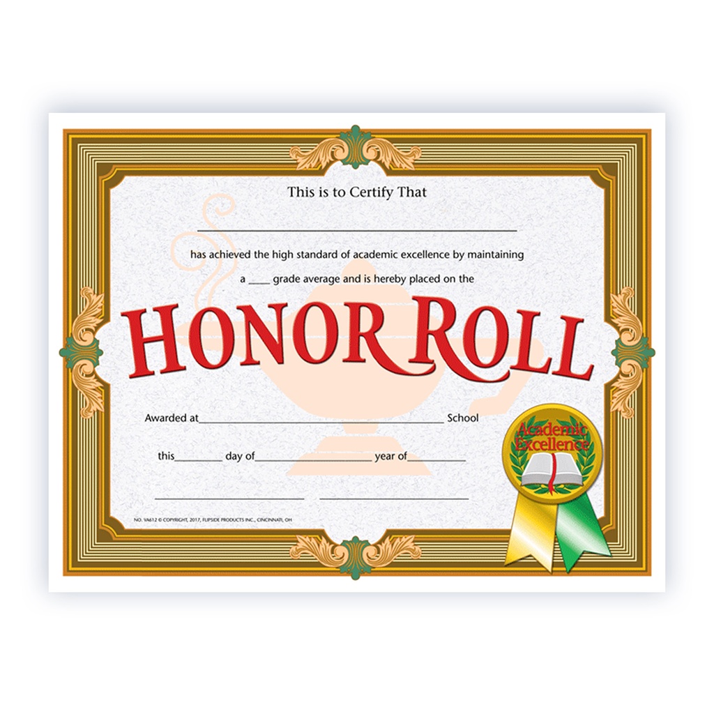 Honor Roll Certificates Pack of 30_1