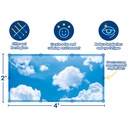 Calming Covers Ceiling Light Filters, 2' x 4', Clouds, Pack of 4_3