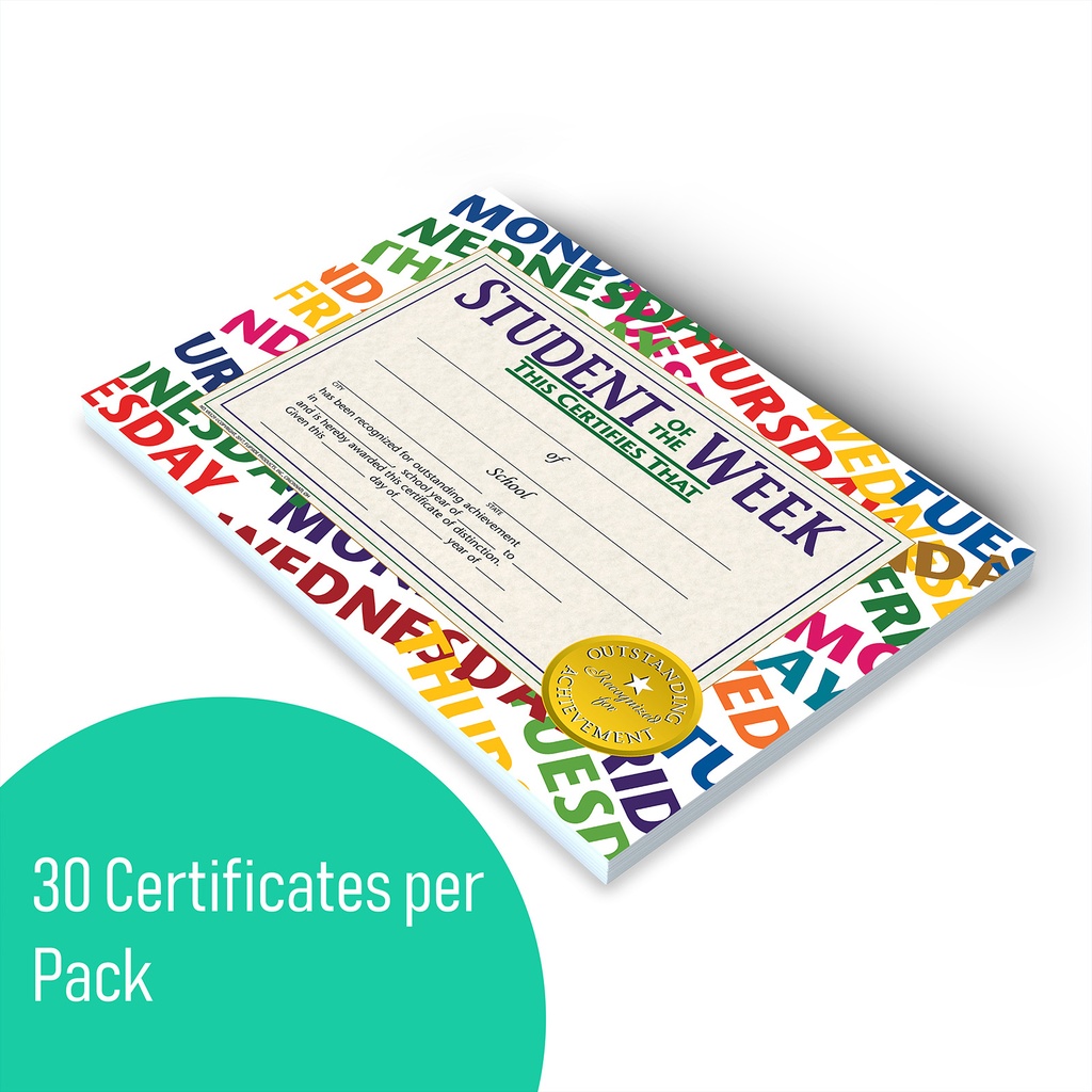 Student of the Week Certificates Pack of 30_3