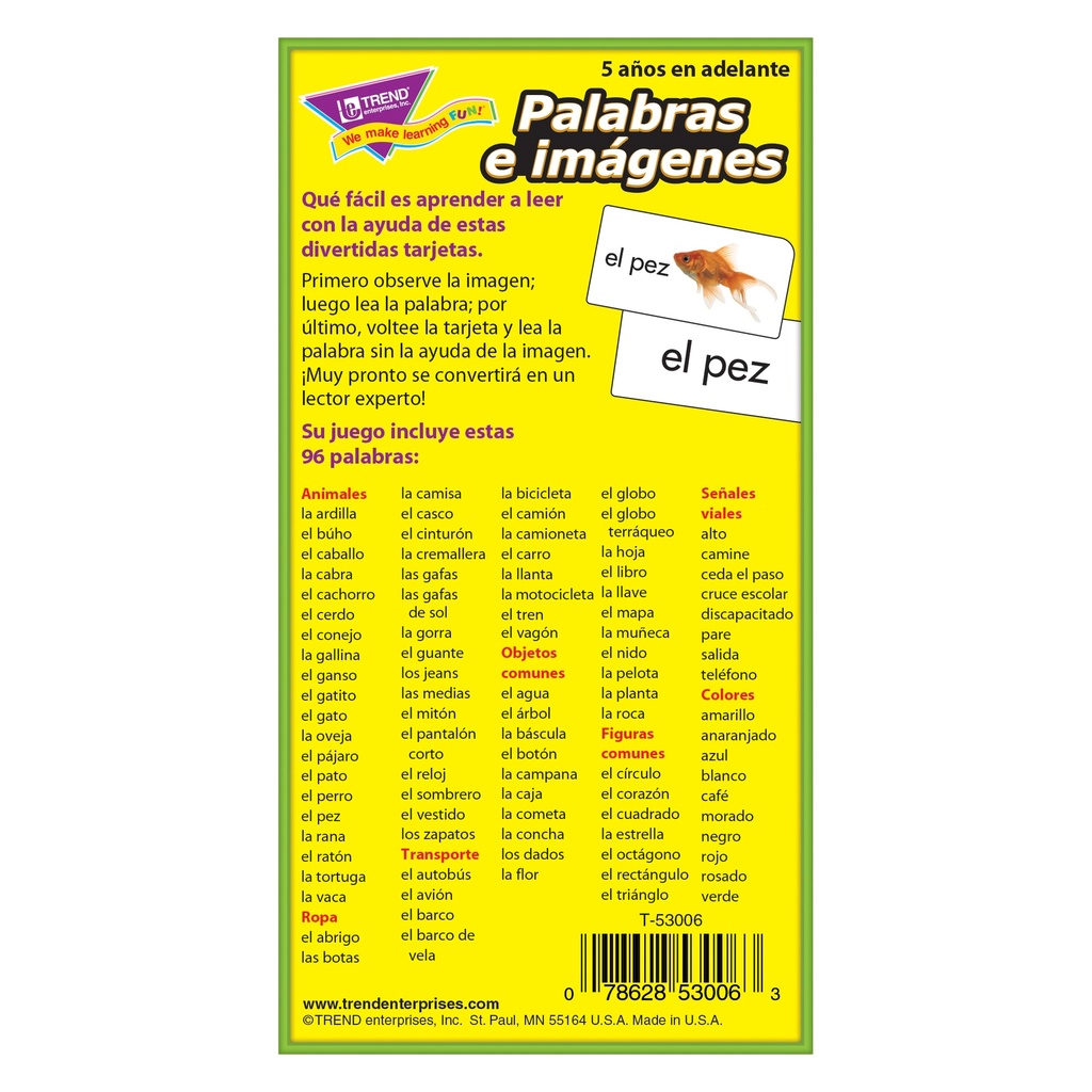 Palabras e imágenes (SP) Skill Drill Flash Cards_5