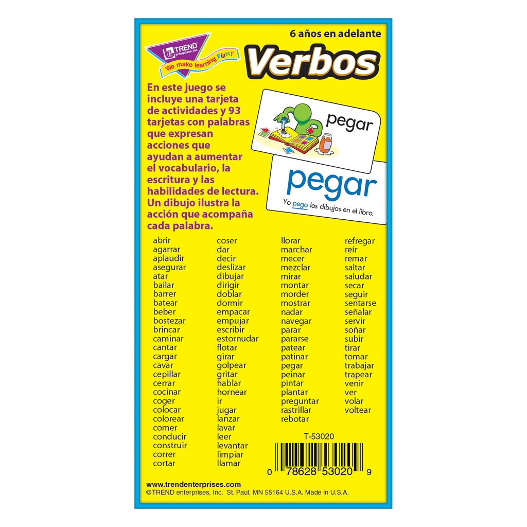 Verbos (Spanish Action Words) Skill Drill Flash Cards_5