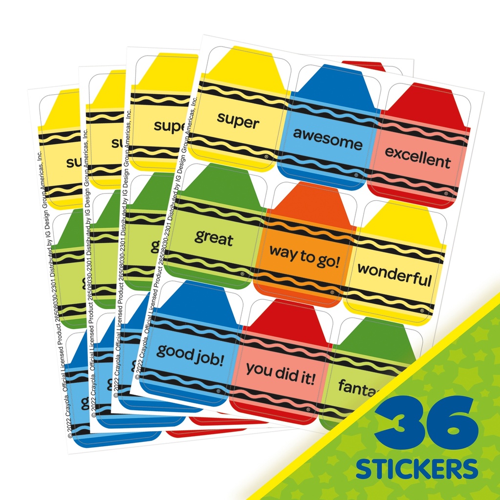 Crayola® Giant Stickers, Pack of 36