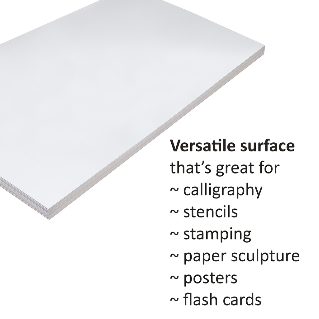 White  12" x 18" Heavyweight Tagboard 100 Sheets_1